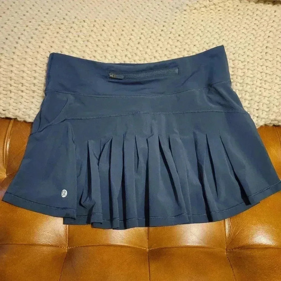LULULEMON Circuit Breaker Skirt II Nocturnal Teal Blue Green Sz 4 Tennis - Picture 3 of 9